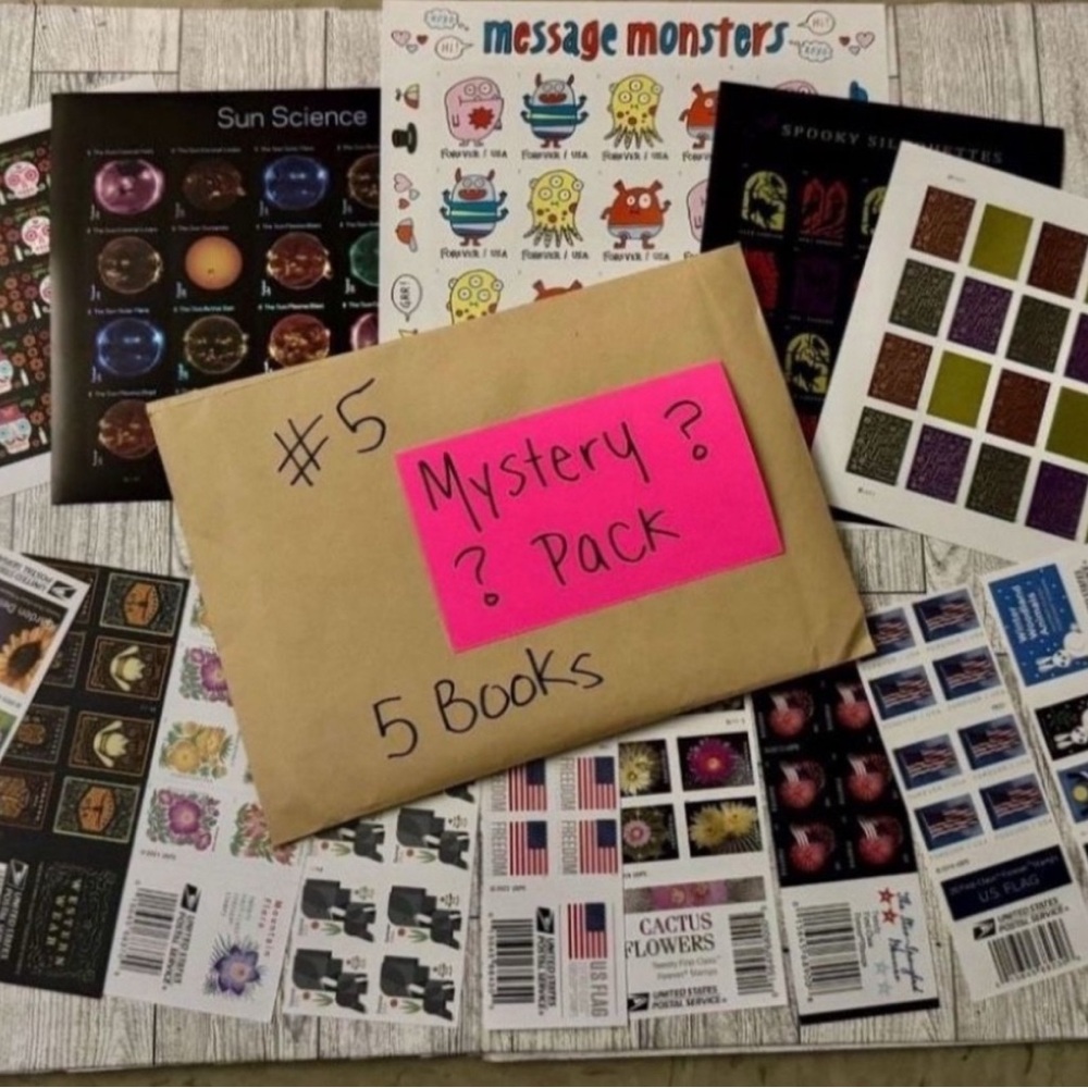 100 MYSTERY Forever Stamps (5 books/sheets)